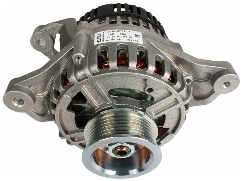 Генератор КАМАЗ с двиг. КАМАЗ 740.30, 740.31 (ЕВРО-2, ЕВРО-3) 3142.3771-01, 28В 95А, ELTRA}